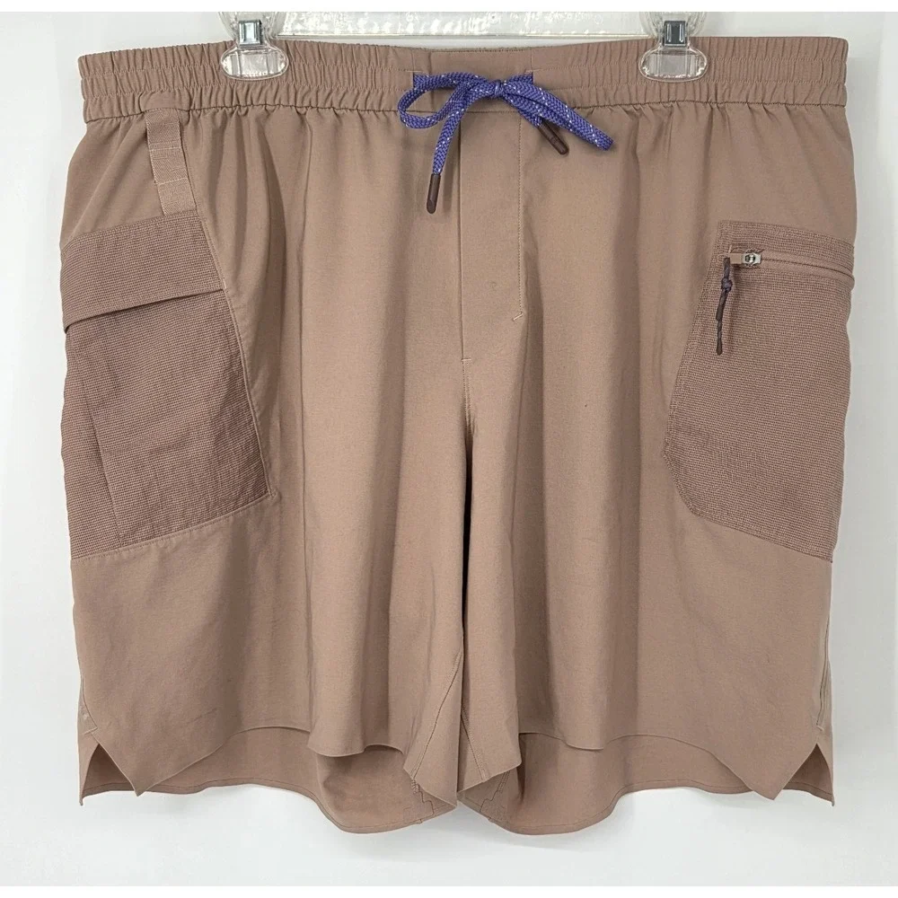 Lululemon Water Repellent Hiking‎ Short Men's XXL Peach 8